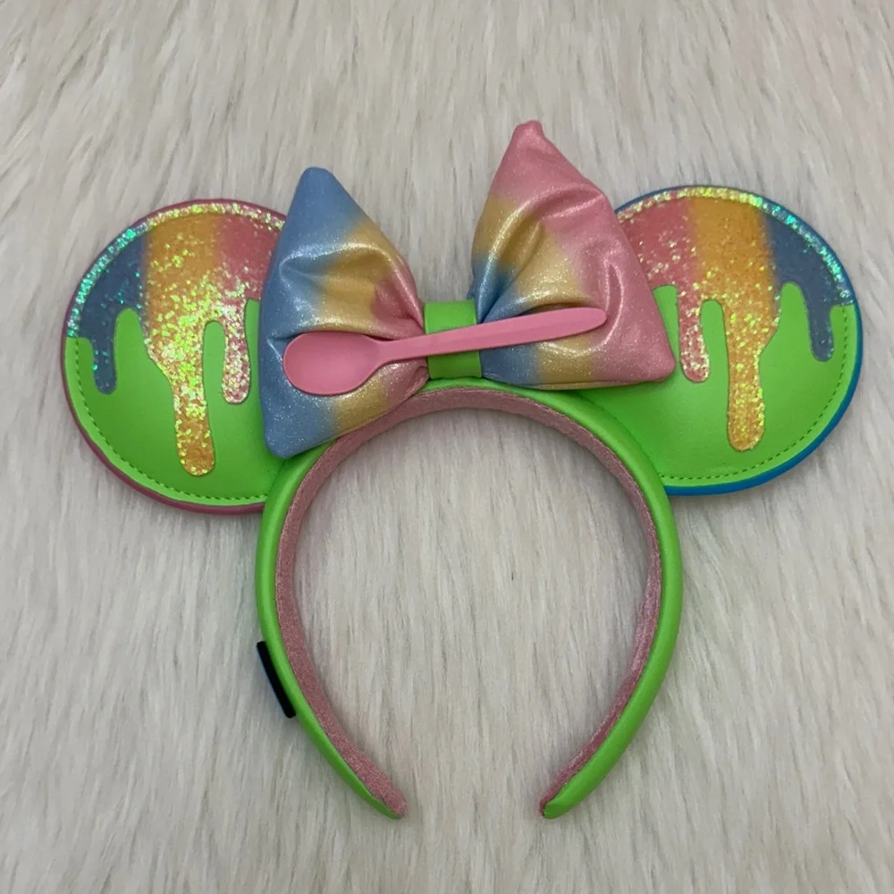 Disney Minnie Ears Headband Disney Eats Shaved Ice Green & Multi Color Headband